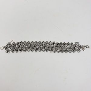 Anne Klein multi flower link cain bracelet